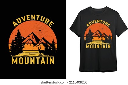Adventure Camping T-shirt Design Vector graphic
