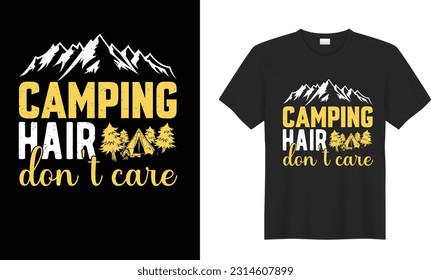 Aventura camping Vector diseño de camisetas. Camping de aventura, ilustración vectorial de línea dibujada a mano. Gracioso Diseño de camisetas de Camper Vintage Retro al Aire Libre. Para la impresión de camisetas y otros usos.