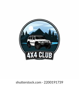 adventure car 4x4 emblem logo circle