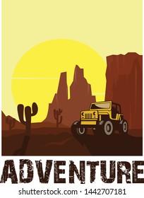 adventure car, a design for business, club, sport, etc