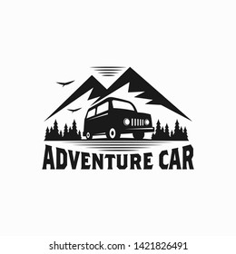 Adventure Car Illustration Logo Design