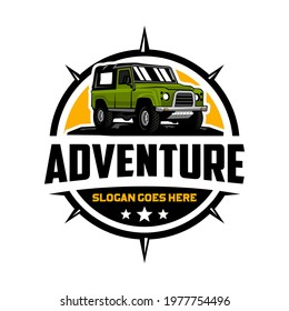 Adventure car logo design template