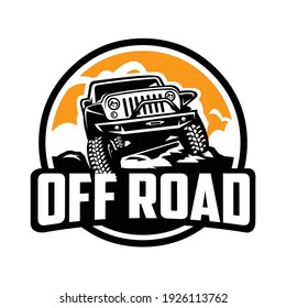 Adventure Car Logo. Off road logo template Premium Vector