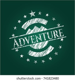 Adventure chalkboard emblem
