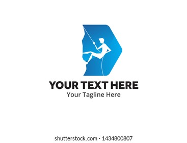 adventure climber unique simple logo creative design in flat style with color . hiker traveler creative simple logo creative design in flat style with color