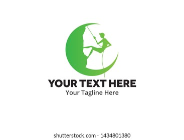 adventure climber unique simple logo creative design in flat style with color . hiker traveler creative simple logo creative design in flat style with color