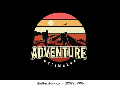 Adventure climber,t-shirt merchandise silhouette mockup typography [Converted]