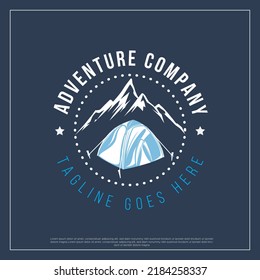 Plantilla de logotipo de la empresa de aventura, logotipo del vector de la empresa de aventura