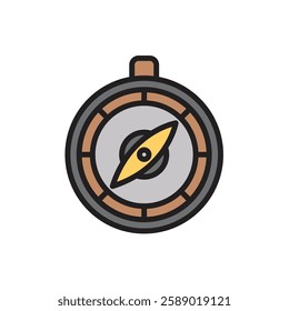Adventure Compass Icon Vector Illustration