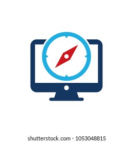 Adventure Computer Logo Icon Design