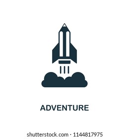 Adventure creative icon. Simple element illustration. Adventure concept symbol design from online education collection. Can be used for web, mobile, web design, apps, software, print