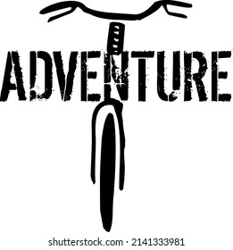 Adventure Cyclist Typography Tshirt Design,
