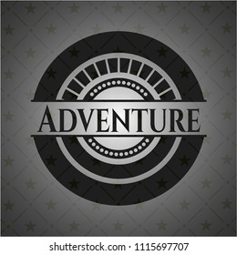 Adventure dark emblem. Retro