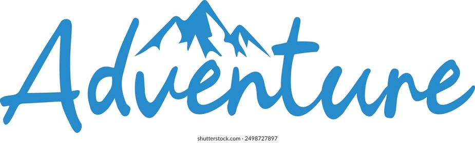 Diseño de aventura en fondo aislado transparente blanco liso para tarjeta, camisa, sudadera con capucha, sudadera, ropa, etiqueta, taza, icono, póster o insignia