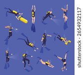 Adventure Diving Isometric Original Collection