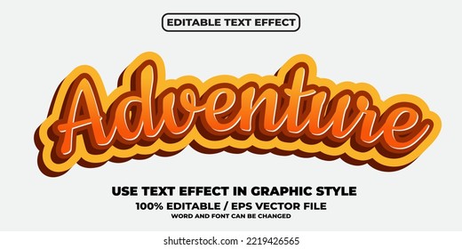 Adventure editable text effect style