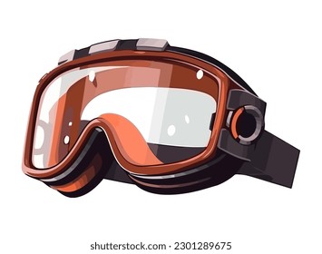 Adventure equipment goggles icon isolated