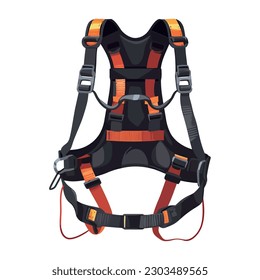 Adventure equipment life jacket over white