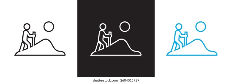 Adventure and Exploration icon. Vector illustration. isolated on white and black background. EPS 10