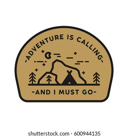 Adventure Explore Badge With Text 