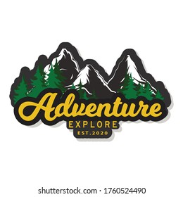 concepto de logotipo de exploración de aventura. plantilla de logotipo de aventura