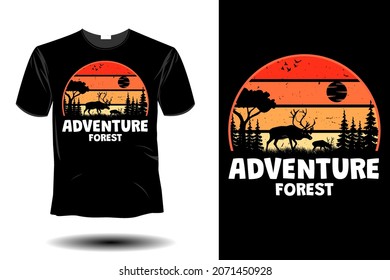 adventure forest retro vintage design