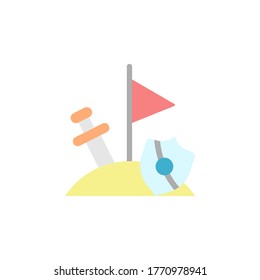 Adventure game icon. Simple color vector elements of video game icons for ui and ux, website or mobile application