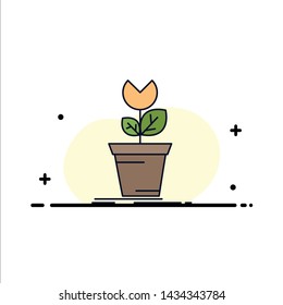 adventure game obstacle plant Flat Color Icon Vector