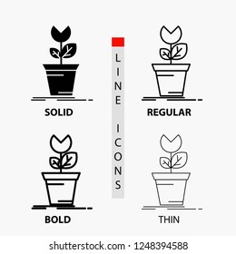 adventure, game,  obstacle, plant Icon in Thin, Regular, Bold Line and Glyph Style. Vector illustration