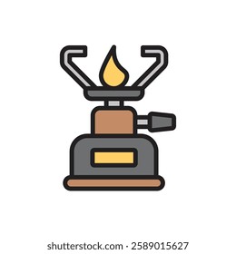 Adventure Gas Stove Icon Vector Illustration