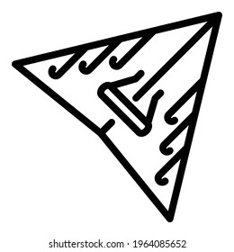 Adventure gliding icon. Outline Adventure gliding vector icon for web design isolated on white background