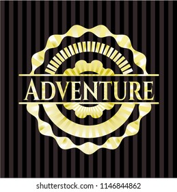 Adventure golden badge or emblem