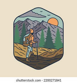 Adventure in the good nature graphic illustration vector art t-shirt design