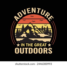 Adventure In The Great Outdoors T-Shirt Design