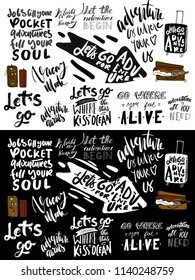 Adventure hand lettering for your design Vector illustration