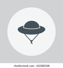 Adventure Hat icon. Vector illustration isolated background