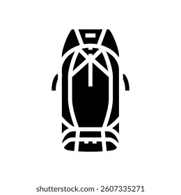 adventure hiking backpack glyph icon vector. adventure hiking backpack sign. isolated symbol illustration