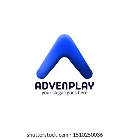 Adventure and hiking logo. Suitable for game and play logo company or community. Light blue color bring happiness moment.
