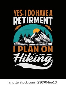 adventure hiking t-shirt design, mountain, typography, vintage, 