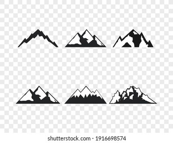 Adventure, hill, mountain icon on transparent background. Vector illustration.