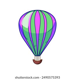 adventure hot air balloon cartoon. fly light, flight spring, paper summer adventure hot air balloon sign. isolated symbol vector illustration