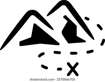 adventure icon black and white
