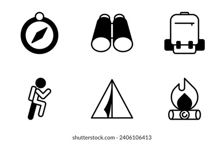 Adventure Icon Design Template in Semi Solid Style
