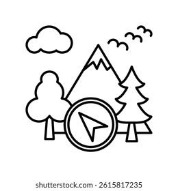 Adventure icon illustration vector design template