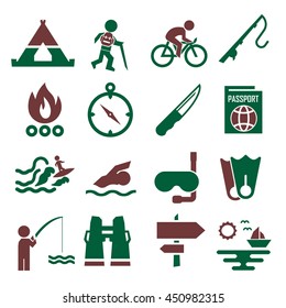 adventure icon set