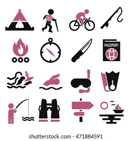 adventure icon set