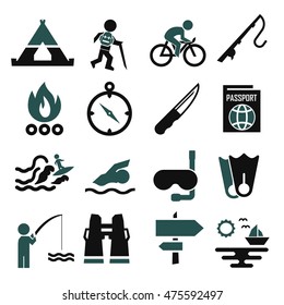adventure icon set