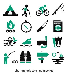 adventure icon set