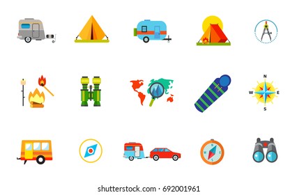 Adventure icon set
