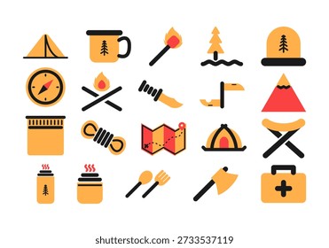 Illustrationselement für Adventure-Symbolsatz 